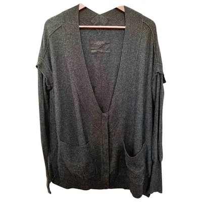 Pre-owned Allsaints Wool Cardi Coat In Anthracite