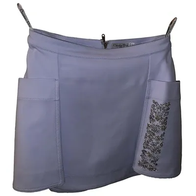 Pre-owned Dior Mini Skirt In Blue