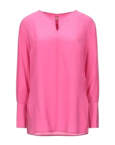 Dondup Oversized Viscose Blouse In Fuchsia