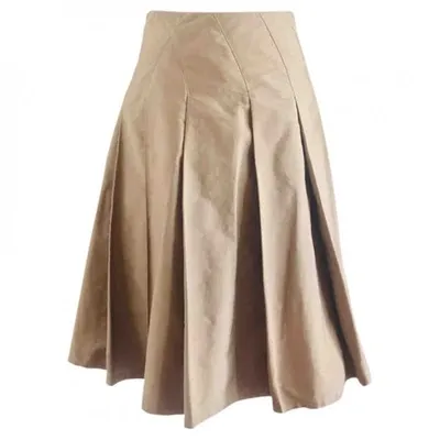 Pre-owned Miu Miu Mid-length Skirt In Beige