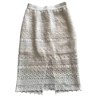 Pre-owned Pinko Skirt In White