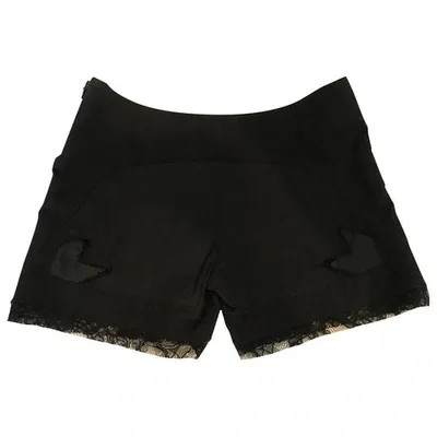 Pre-owned Rochas Silk Mini Short In Black