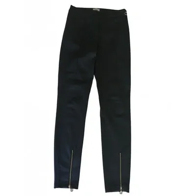 Pre-owned Pinko Trousers In Black