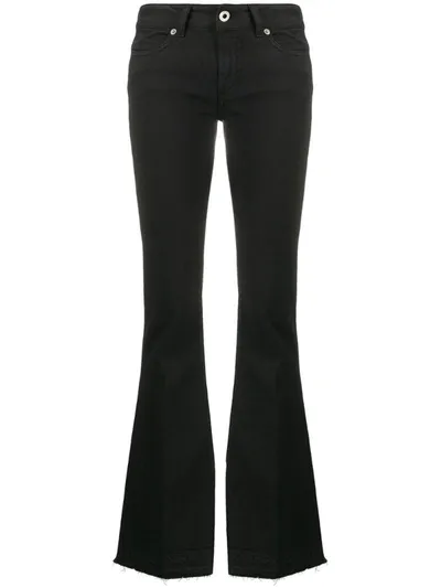 Dondup High-rise Flared Jeans In Black