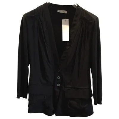 Pre-owned Nina Ricci Wool Cardigan In Black