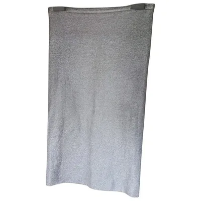 Pre-owned Diane Von Furstenberg Mid-length Skirt In Silver