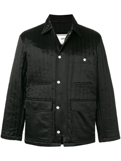 Ami Alexandre Mattiussi Multipockets Zipped Jacket In Black