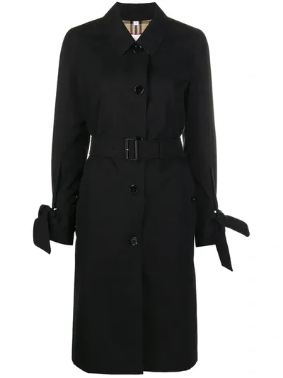 Burberry Tropical Gabardine Car Coat In Black