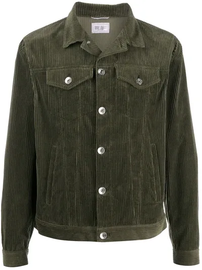 Brunello Cucinelli Sea Island Cotton And Cashmere-blend Corduroy Trucker Jacket In Green