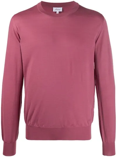 Brioni Fine-knit Jumper In Pink