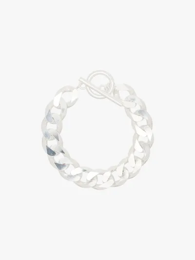 All Blues Moto Polished Sterling Silver Bracelet In Metallic