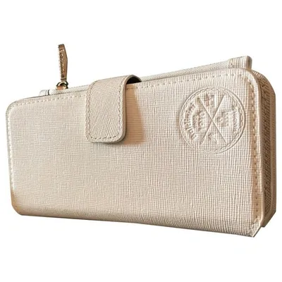 Pre-owned Baldinini Leather Purse In White