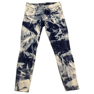 Pre-owned Mother Mjeans In Blue