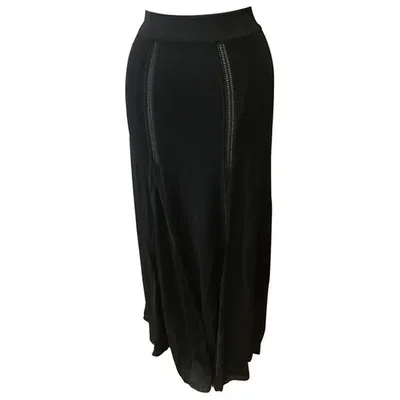 Pre-owned Rochas Maxi Skirt In Black