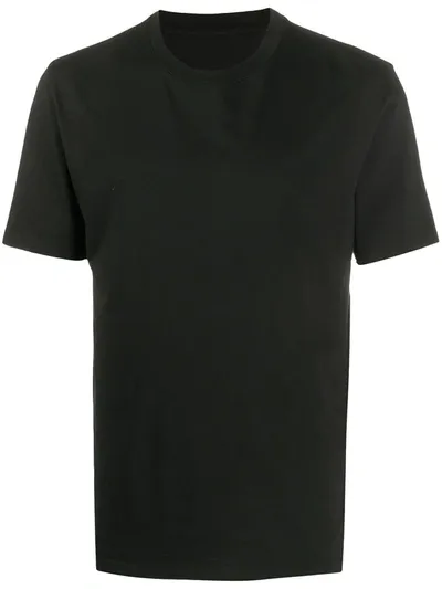 Maison Margiela Logo-stitch Detail T-shirt In Black