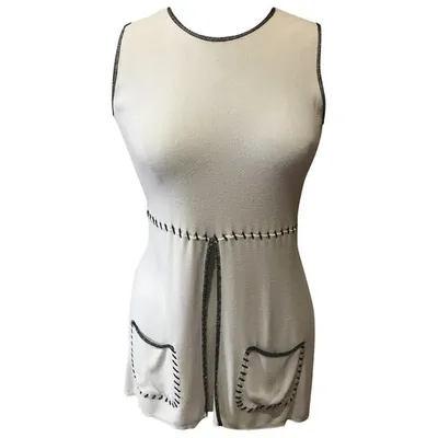 Pre-owned Karl Lagerfeld Tunic In Ecru