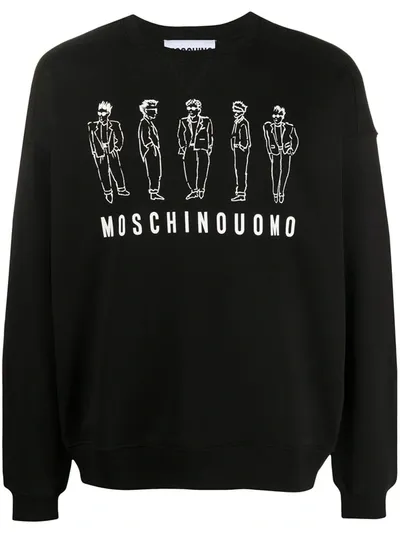 Moschino Graphic-print Sweatshirt In Black