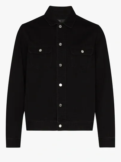 Purple Brand Button-up Denim Jacket In Black