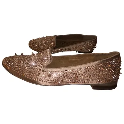 Pre-owned Sam Edelman Leather Flats In Beige