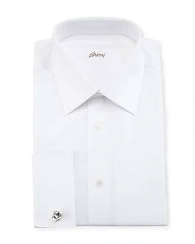 Brioni Wardrobe Essential French-cuff Dress Shirt In White