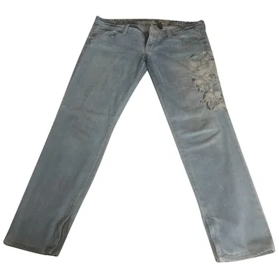 Pre-owned Guess Blue Cotton - Elasthane Jeans