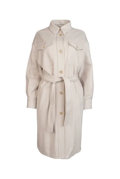 Brunello Cucinelli Coat With Belt In White