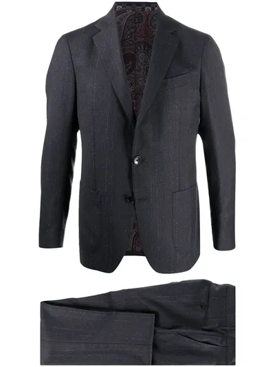 Etro Slim Fit Suit In Blue