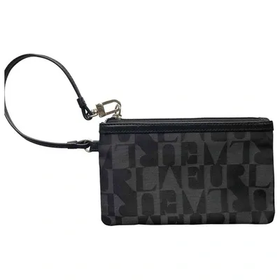 Pre-owned Furla Cloth Clutch Bag In Black