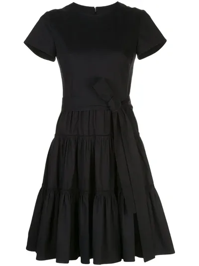 Carolina Herrera Tiered Mini Dress In Black