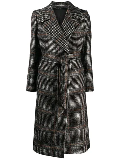 Tagliatore Molly Check Trench Coat In Multicolor