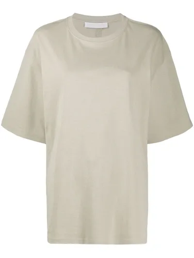 Fenty Taffeta-lined Short-sleeve T-shirt In Green