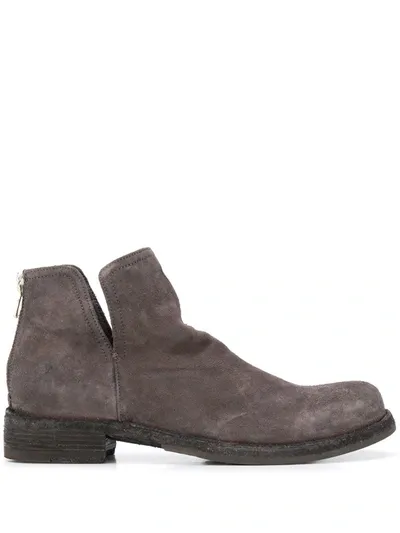 Officine Creative Cut-out Ankle Boots In Grey