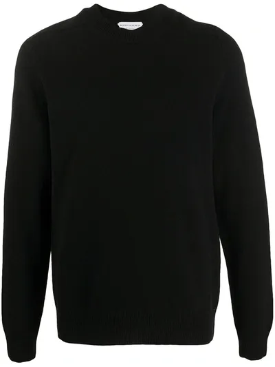 Bottega Veneta Ribbed Crew Neck Jumper In Black