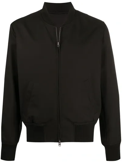 Ami Alexandre Mattiussi Zip-up Bomber Jacket In Black