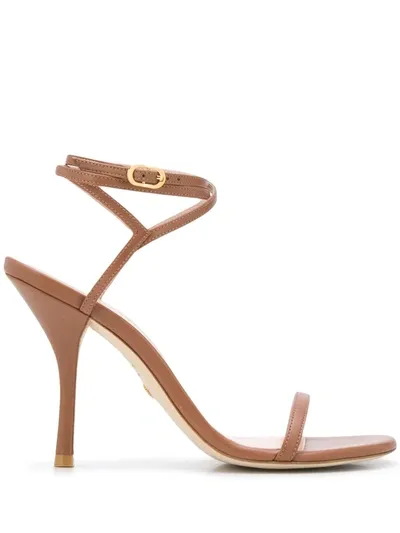 Stuart Weitzman Merida 95mm Sandals In Brown