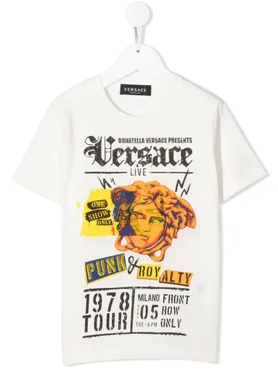 Young Versace Kids' Punk & Royalty Live Tour T-shirt In White