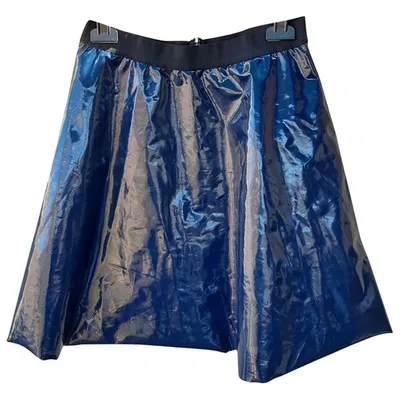 Pre-owned Pinko Mini Skirt In Blue