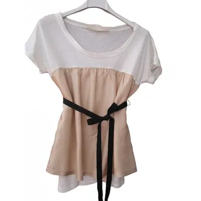 Pre-owned Jucca Silk T-shirt In Beige