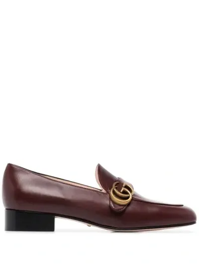 Gucci Marmont 25mm Leather Loafers In Red