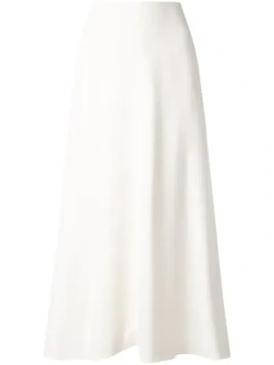 The Row Saio Wool And Silk-blend Midi Wrap Skirt In White