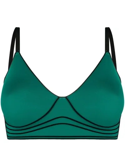 Wolford Sustainable Cara Lycra Bikini Top In Green