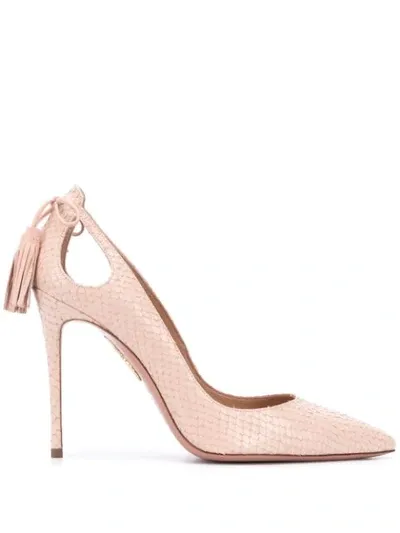 Aquazzura Tassel Detail Pumps In Pink