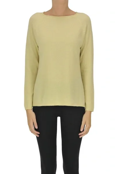 Bruno Manetti Cashmere Pullover In Yellow