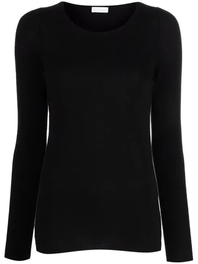 Bruno Manetti Cashmere Long-sleeved Jumper In Schwarz