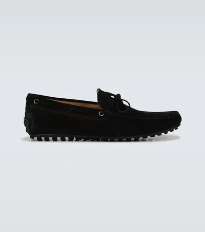 Tod's Laccetto City Gommino Loafers In Nero