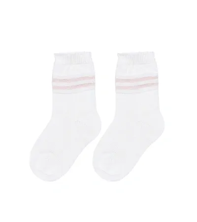 Loro Piana Baby Cotton Socks In White