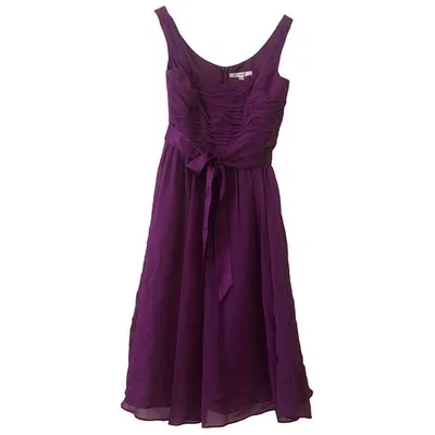 Pre-owned Lk Bennett Silk Mid-length Dress In Purple