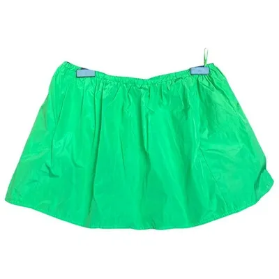 Pre-owned Pinko Mini Skirt In Green