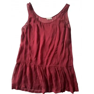 Pre-owned Forte Forte Silk Vest In Burgundy