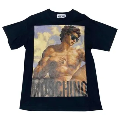 Pre-owned Moschino Black Cotton T-shirt